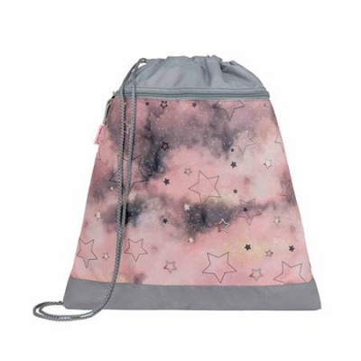 Tornazsák, BELMIL "Rose Ballet", szürke-rózsaszín, csillagok