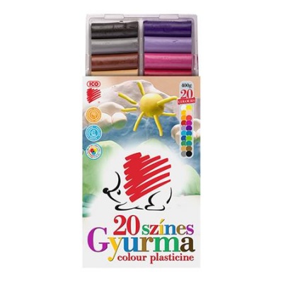 Gyurma, 400 g, ICO "Süni", 20 különböző szín