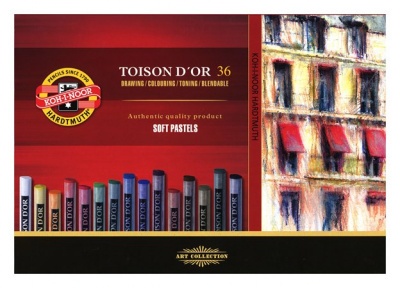 Porpasztell-kréta, puha, KOH-I-NOOR "Toison 8515/36", 36 különböző szín