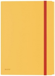 Gumis mappa, extra tasakkal, PP, A4, LEITZ "Cosy" melegsárga