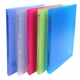 Gyűrűs könyv, 4 gyűrű, 20 mm, A4, PP, EXACOMPTA &quot;Chromaline&quot;, vegyes színek