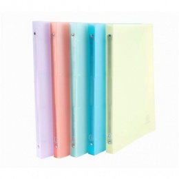 Gyűrűs könyv, 4 gyűrű, 20 mm, A4, PP, EXACOMPTA &quot;Chromaline&quot;, vegyes pasztell színek